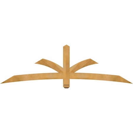 Ekena Millwork Davenport Rough Sawn Timber Gable Bracket, Western Red Cedar, 84"W x 24"H x 4"D x 4"F, 7/12 Pitch GBW084X24X0404DAV00RWR